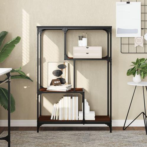 vidaXL Boekenkast 81x36x115 cm bewerkt hout en staal bruin, Huis en Inrichting, Kasten | Boekenkasten, Nieuw, Verzenden