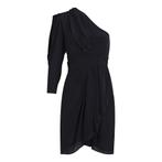 IRO • zwarte one shoulder jurk Giullia • 36, Kleding | Dames, Verzenden, Zwart, Nieuw, Maat 36 (S)