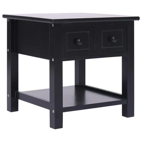 vidaXL Bijzettafel 40x40x40 cm paulowniahout zwart, Maison & Meubles, Tables | Tables d'appoint, Envoi