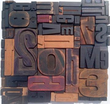 Blocs dimpression (50) - Carré de lettres typographiques XL