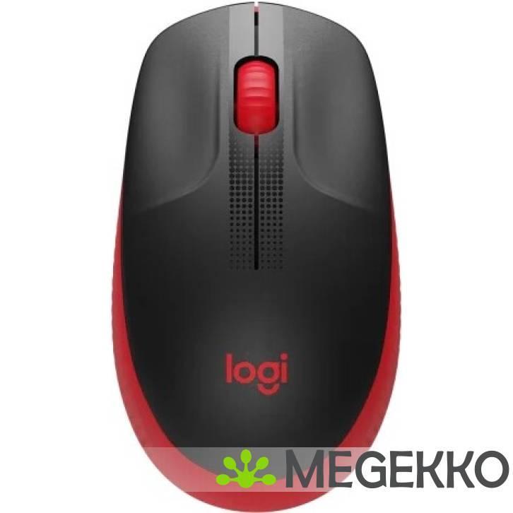 Logitech M190 Zwart/Rood Draadloze Muis, Computers en Software, Overige Computers en Software, Nieuw, Verzenden