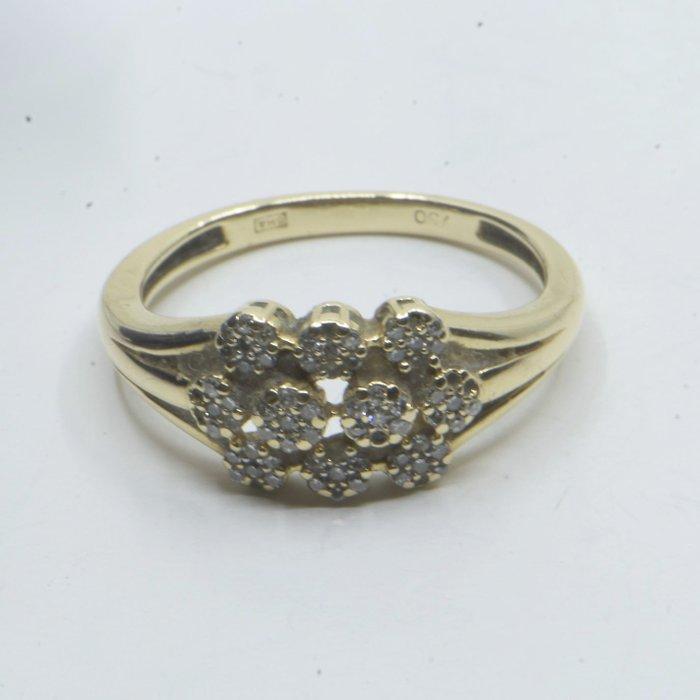 Ring - 18 karaat Geel goud - 0.30ct. tw. Diamant, Handtassen en Accessoires, Ringen