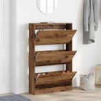 vidaXL Schoenenkast Oude Hout 80x21x125,5 cm Engineered Wood, Verzenden, Nieuw