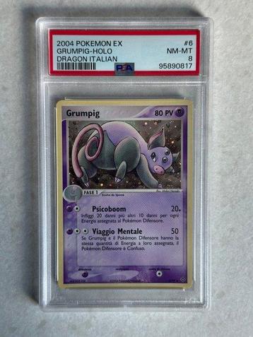 Pokémon - 1 Graded card - Grumpig #6 Foil - PSA 8 - EX beschikbaar voor biedingen