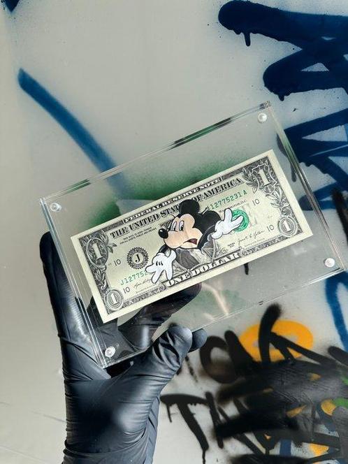 Alan Stefanov (1999) - Mickey Stuck in the Dollar 1 dollar, Antiek en Kunst, Kunst | Schilderijen | Modern