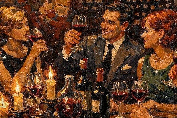 Vierny - Dégustation Secrète – Cave à Vin Années 60#1/3, Antiquités & Art, Art | Peinture | Moderne