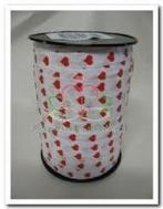 Krullint Cadeaulint Hartjes 10 mm rol 250 yard, Nieuw