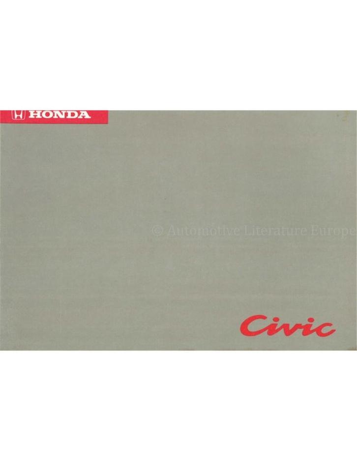 1992 HONDA CIVIC INSTRUCTIEBOEKJE DUITS, Autos : Divers, Modes d'emploi & Notices d'utilisation