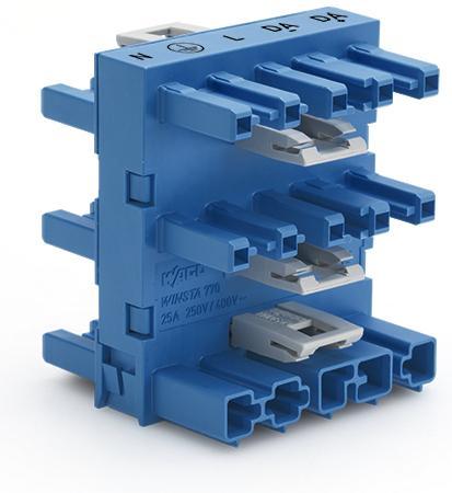 WAGO WINSTA MIDI Connecteur De Distribution À 5 Voies Bleu -, Doe-het-zelf en Bouw, Elektriciteit en Kabels, Verzenden
