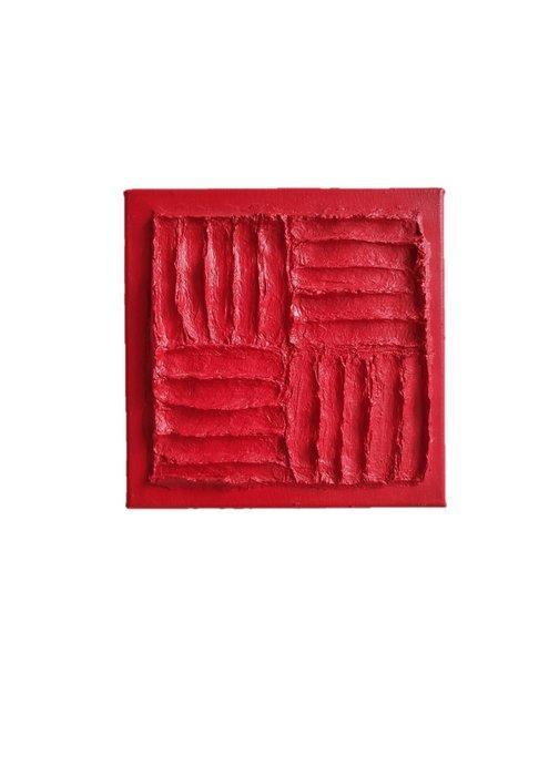 Jan Schoonhoven Jr. (1975) - Red Square, Antiek en Kunst, Kunst | Schilderijen | Modern