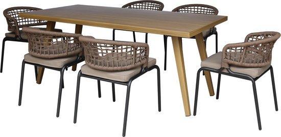 MaxxGarden Estrella Diningset - Tuinset - 6 Personen Venetie, Tuin en Terras, Tuinsets en Loungesets, Nieuw, Ophalen of Verzenden