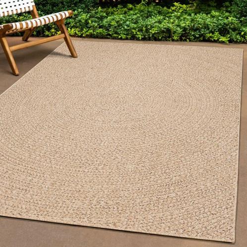 vidaXL Vloerkleed ZIZUR binnen en buiten 200x200 cm jute, Huis en Inrichting, Stoffering | Tapijten en Vloerkleden, Nieuw, Verzenden