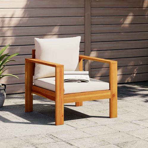 vidaXL Tuinstoel met kussens massief acaciahout, Tuin en Terras, Tuinsets en Loungesets, Nieuw, Verzenden
