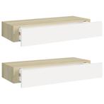 Schappen 60cm eiken/wit | Retour Deal | Slimme koop, Verzenden, Nieuw
