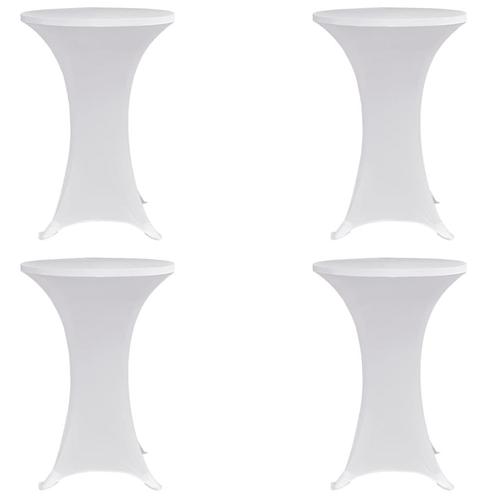 vidaXL Statafelhoes 4 st stretch Ø60 cm wit, Tuin en Terras, Tuinmeubel-accessoires, Nieuw, Verzenden