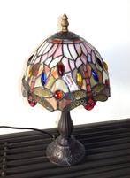 Fraaie Tiffany tafellamp kleur groen roze in Art Nouveau, Antiek en Kunst