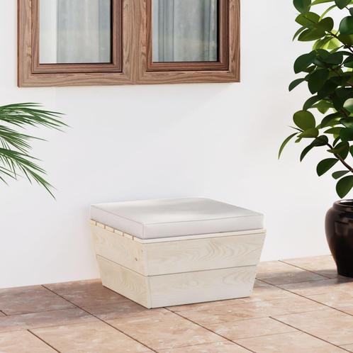 vidaXL Tuinhocker met kussen pallet geïmpregneerd vurenhout, Tuin en Terras, Tuinsets en Loungesets, Nieuw, Verzenden
