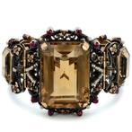 Armband - 18 karaat Geel goud, Zilver, rookkwarts -, Nieuw