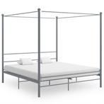 vidaXL Hemelbedframe metaal grijs 200x200 cm, Verzenden, Nieuw