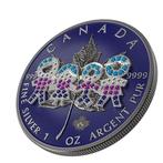 Canada. 5 Dollars 2021 Maple Leaf - Big Family  Blue, 1 Oz