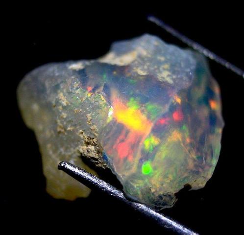 Ct. 31.30 Opales éthiopiennes Rugueux- 6.26 g - (4), Verzamelen, Mineralen en Fossielen