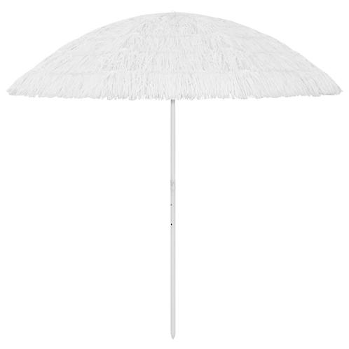 vidaXL Parasol de plage Hawaii Blanc 300 cm, Jardin & Terrasse, Parasols, Neuf, Envoi
