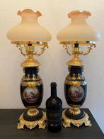 Lampe de table (2) - Porcelaine, Verre, Métal, Pierre -