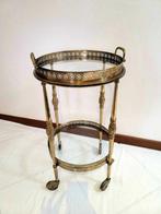 Chariot de service - Laiton, Verre - Chariot porte-boissons, Antiek en Kunst