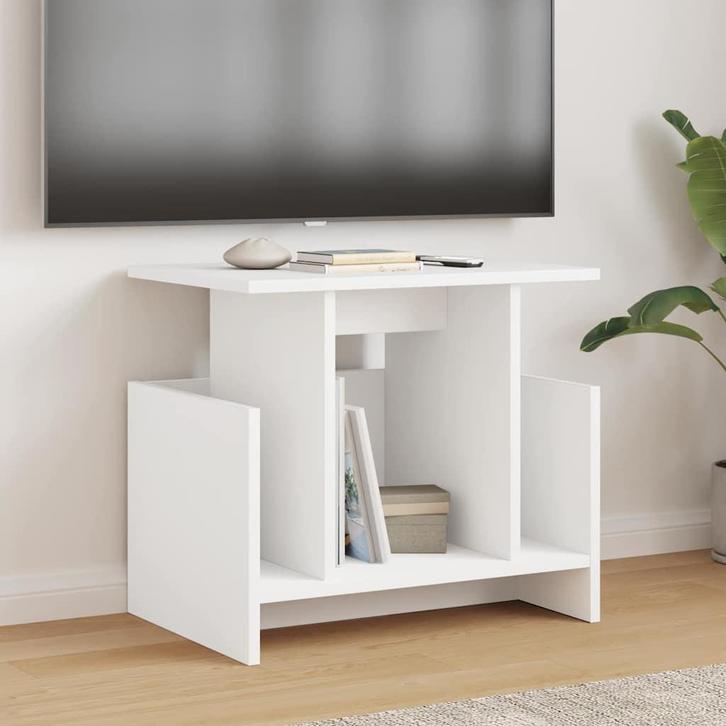 vidaXL TV Stand Wit 50 x 35 x 45 cm Bewerkt hout, Huis en Inrichting, Kasten |Televisiemeubels, Nieuw, Verzenden