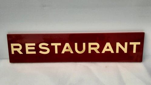 Restaurant - Emaillerie Belge - Enseigne en émail - Émail, Antiek en Kunst, Antiek | Wandborden en Tegels