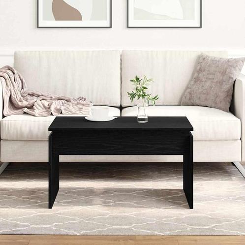 vidaXL Salontafel Zwart Eiken 68 x 38 x 50 cm Bewerkt hout, Huis en Inrichting, Tafels | Salontafels, Nieuw, Verzenden