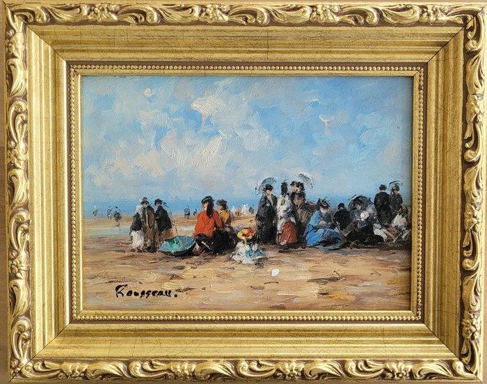 Camille Rousseau (1949) - Dimanche en Normandie ~ Trouville, Antiek en Kunst, Kunst | Schilderijen | Klassiek