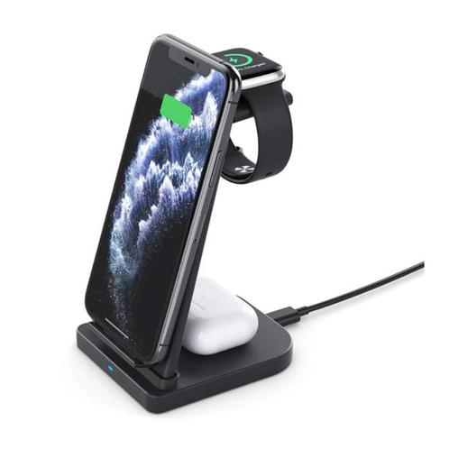 3 in 1 Opvouwbaar Oplaadstation voor Apple iPhone / iWatch /, Télécoms, Téléphonie mobile | Batteries, Envoi