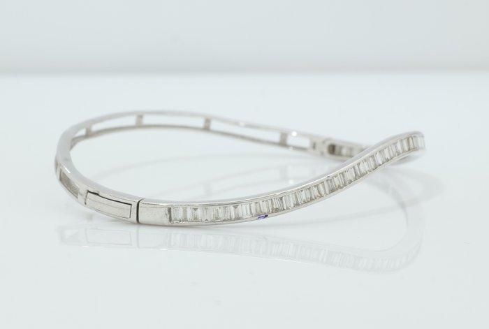 Armband - 14 karaat Witgoud - 1.43ct. tw. Diamant, Handtassen en Accessoires, Armbanden