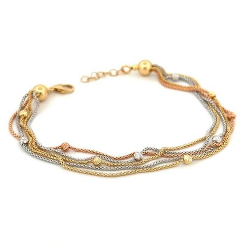 Handmade - Armband - 6.2 g - 18 karaat Geel goud, Roségoud,, Handtassen en Accessoires, Antieke sieraden