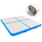 vidaXL Gymnastiekmat met pomp opblaasbaar 200x200x10 cm PVC, Verzenden, Nieuw
