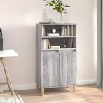 vidaXL Hoge kast 60x36x110 cm bewerkt hout grijs sonoma, Huis en Inrichting, Verzenden, Nieuw