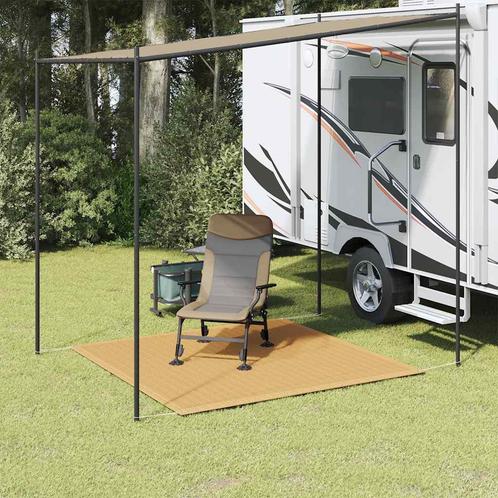 vidaXL Tenttapijt 250x250 cm HDPE zandkleurig, Caravans en Kamperen, Tentaccessoires, Nieuw, Verzenden