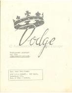 1955 DODGE KINGSWAY BROCHURE NEDERLANDS, Boeken, Auto's | Folders en Tijdschriften, Nieuw, Ophalen of Verzenden