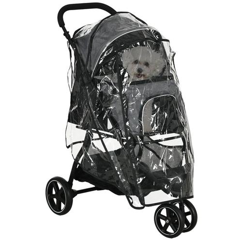 TRUUSK Huisdierbuggy - Inklapbaar - Regenhoes - Veiligheidsl, Dieren en Toebehoren, Honden-accessoires, Verzenden