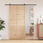 vidaXL Schuifdeur 100x208 cm massief grenenhout, Doe-het-zelf en Bouw, Verzenden, Nieuw