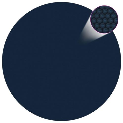 vidaXL Zwembadfolie solar drijvend 356 cm PE zwart en blauw, Tuin en Terras, Zwembaden, Nieuw, Verzenden