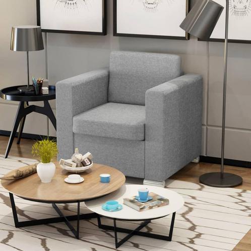 vidaXL Fauteuil stof lichtgrijs, Huis en Inrichting, Fauteuils, Nieuw, Verzenden