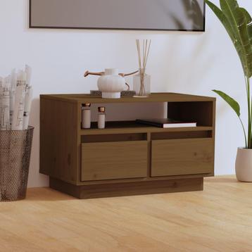vidaXL Tv-meubel 60x35x37 cm massief grenenhout honingbruin, Huis en Inrichting, Kasten |Televisiemeubels, Verzenden, Nieuw