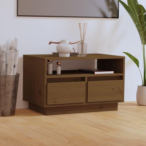 vidaXL Tv-meubel 60x35x37 cm massief grenenhout honingbruin, Huis en Inrichting, Kasten |Televisiemeubels, Nieuw, Verzenden