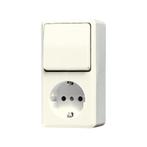Jung Ap600 Gecombineerde Schakelaar Stopcontact Wit - 676A, Doe-het-zelf en Bouw, Verzenden, Nieuw