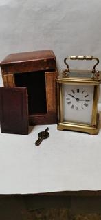 Rijtuigklok - Messing - Brons - Glas - 1850-1900, Antiquités & Art, Antiquités | Horloges