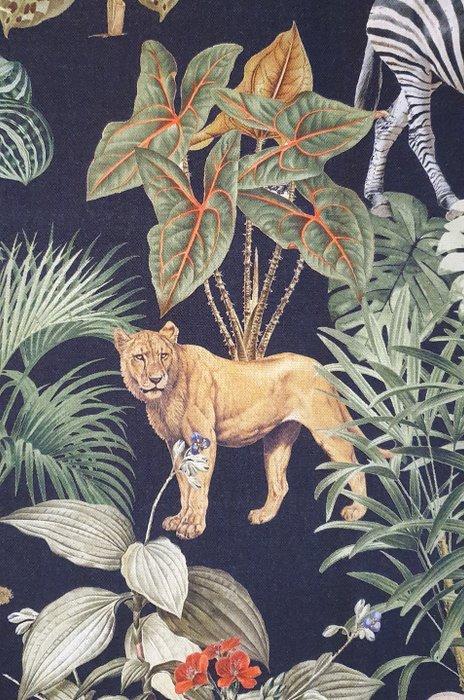 310x280cm! Bohemisch stof met exotische dieren - realistisch, Antiquités & Art, Tapis & Textile