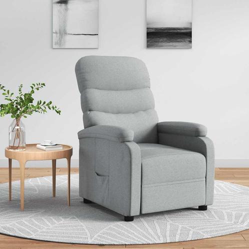 vidaXL Fauteuil verstelbaar stof lichtgrijs, Huis en Inrichting, Fauteuils, Nieuw, Verzenden