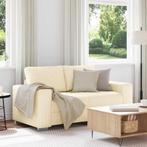 vidaXL Loveseat Sofa Crème 120 cm Corduroy Stof, Huis en Inrichting, Zetels | Zetels, Verzenden, Nieuw